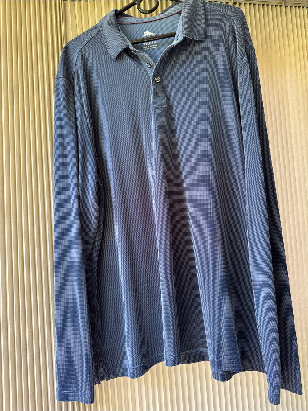 XXL/TC Long Sleeve Tommy Bahama Polo Shirt - Blue